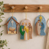 Simple Blessings Nativity Felt Christmas Ornaments 4.5 Inch 12 Pc