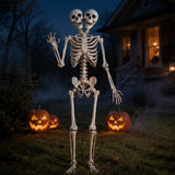 5 ft Two-Headed Life-Size Posable Skeleton Halloween Decoration