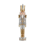 37 Inch Gold and Silver Christmas Nutcracker Holiday Decoration