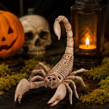 9" Scorpion Skeleton Halloween Decoration (Plastic Creepy-Crawly Prop)