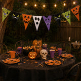 Large Character Plastic Pennant Banner Halloween Decoration (24 ft x 28")