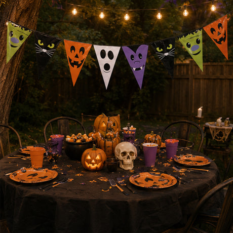 Large Character Plastic Pennant Banner Halloween Decoration (24 ft x 28")