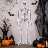 5 Ft Stuffed Skeleton Pillow Halloween Decoration – Life-Size Plush Prop