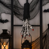 18 in. Halloween White Zombie Arm and Hand Wreath Hanger