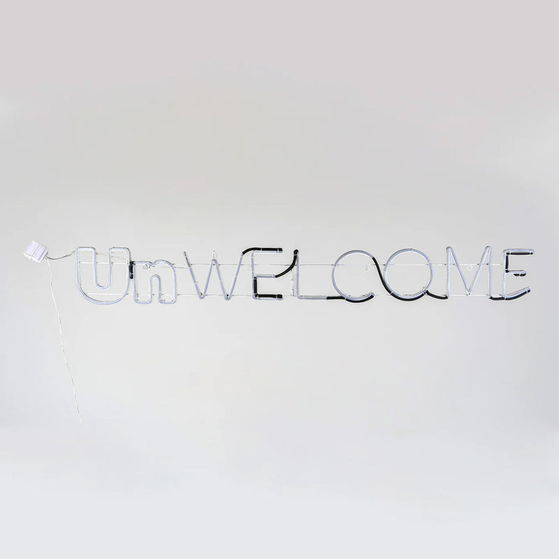 50 in 2D Neon UnWELCOME LED Halloween Sign Plug In