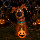 42IN Scooby-Doo Inflatable Halloween Decoration with Pumpkin & LED Lights