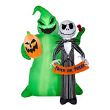 78IN Jack Skellington & Oogie Boogie Inflatable Halloween Decoration
