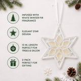 Scentsicles, Scented Star Ornament, White Winter Fir, 2-Pack