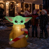 3.5 ft. Inflatable Grogu with LED Lights, Plug-In Star Wars Holiday Yard Decoration