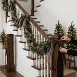9FT Evergreen and Cashmere Tips Garland with Berries & Pinecones