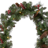 Pre-Lit Crestwood Spruce Garland with Clear Lights, 9 Foot (Plug-In)