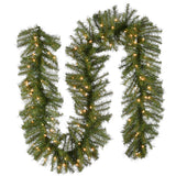 Pre-Lit Norwood Fir Garland with Clear Lights, 9 Foot (12 Diameter, Plug-In)