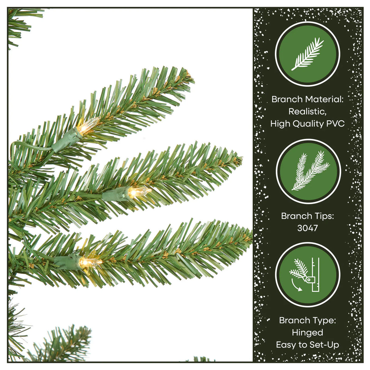 10ft Pre-Lit Natural Fraser Fir Slim Christmas Tree with Clear Lights