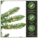 10ft Pre-Lit Natural Fraser Fir Slim Christmas Tree with Clear Lights
