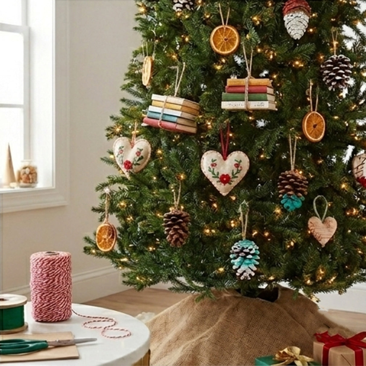 9ft Pre-Lit Tiffany Fir Slim Christmas Tree with Clear Lights & Feel Real® Tips