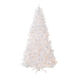 9ft Pre-Lit North Valley White Spruce Christmas Tree with Clear Lights