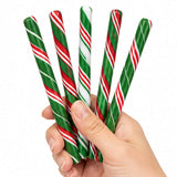 4.5" Christmas Apple & Cherry Hard Candy Sticks – 80 Pc (2 lbs Bulk Pack)