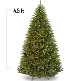 Pre Lit Hinged Douglas Fir Artificial Christmas Tree with Stand