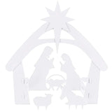 Christmas Nativity Scene Yard Decoration with Water Resistant PVC Outdoor Display
