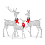 Lighted Christmas Deer Family Outdoor Decor Set with LED Lights