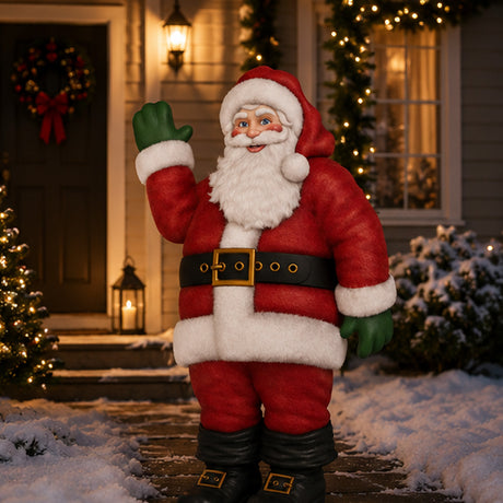 66 Inch Jointed Santa Christmas Cardstock Door Decoration