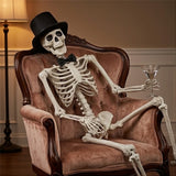 5 ft Life-Size Posable Plastic Skeleton Halloween Decoration
