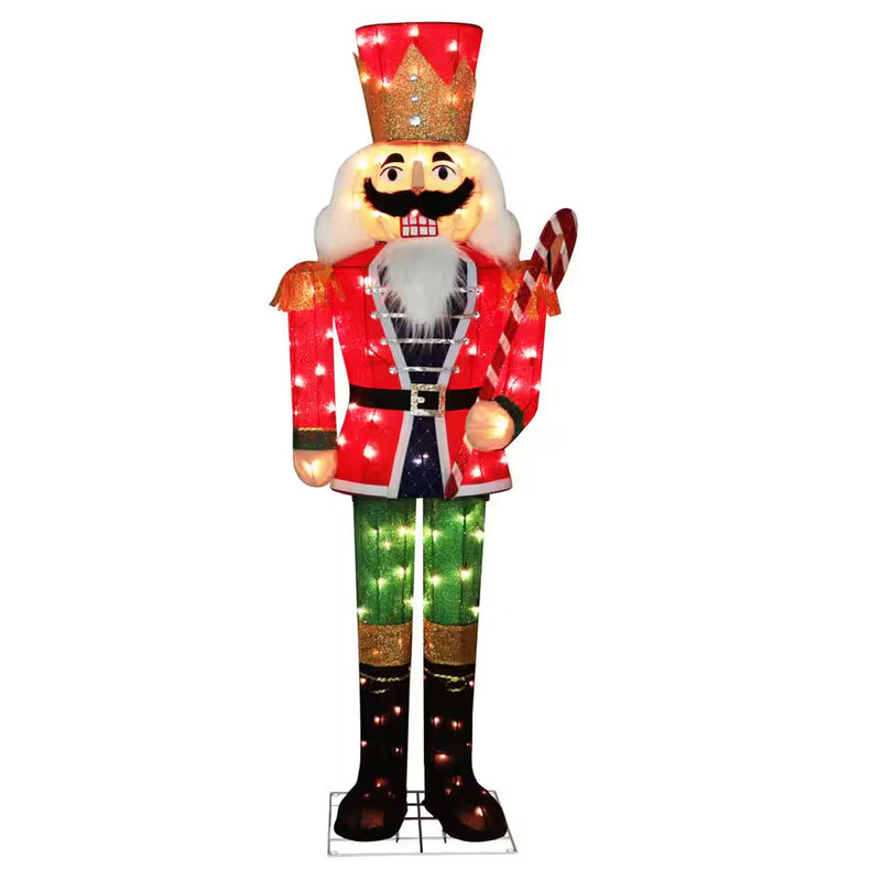 5 Ft 3D LED Nutcracker Outdoor Christmas Yard Decoration Warm White Lights