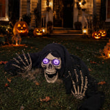 18" LED Spooky Skeleton Groundbreaker Plastic Halloween Decoration