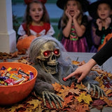 38" Light-Up Skeleton Ground Breaker Halloween Decoration (Try Me LED Prop)