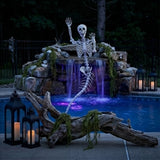 6 Ft. Life-Size Mermaid Skeleton Plastic Halloween Decoration