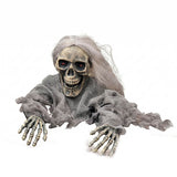 38" Light-Up Skeleton Ground Breaker Try Me Halloween Decoration