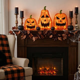 26 in. Halloween Pre-Lit Jack-O-Lantern Garden Stakes with LED Lights