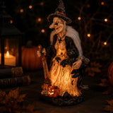 18IN Halloween Witch Holding Black Cane Table Decoration