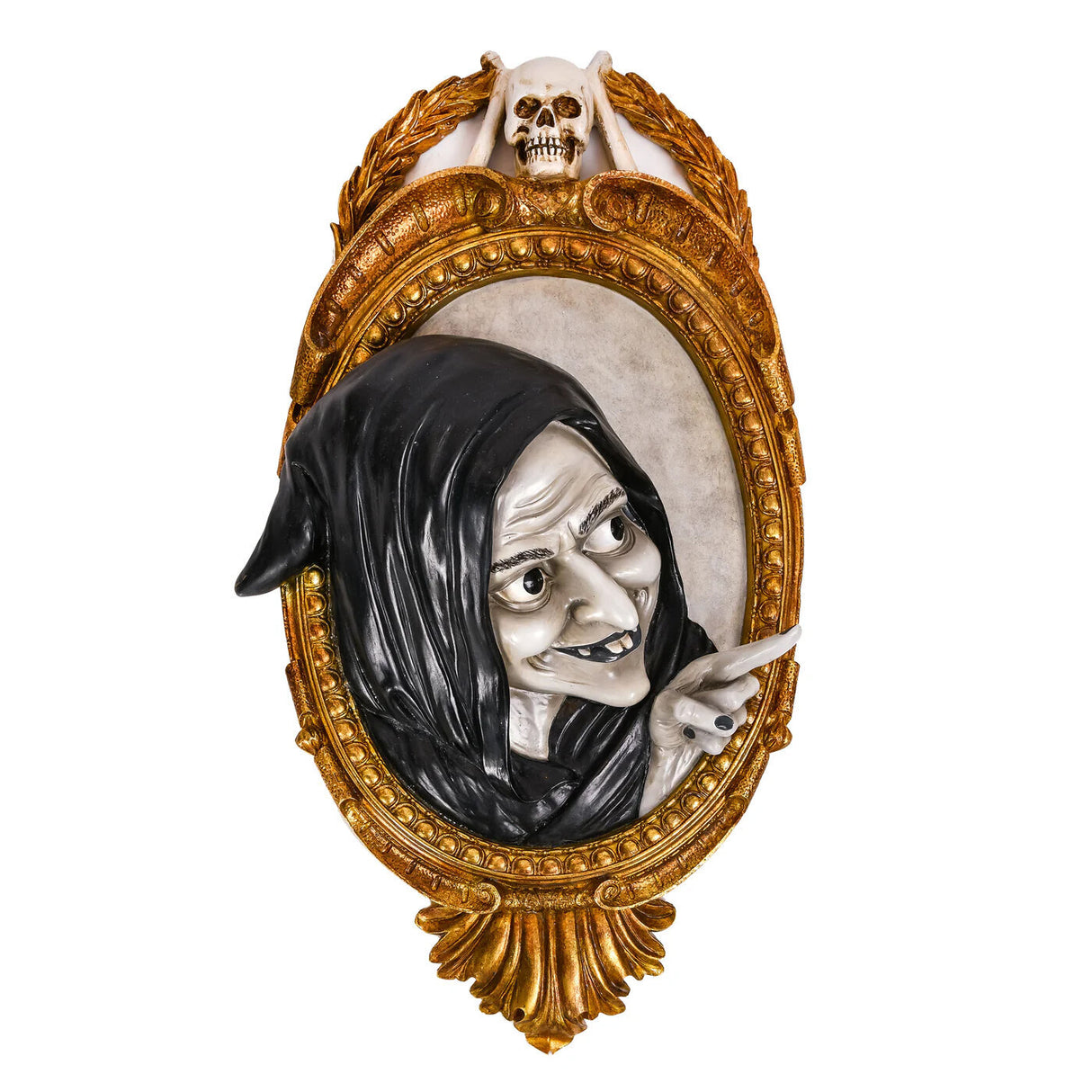 2 ft Witch in Mirror Halloween Wall Hanging Decor