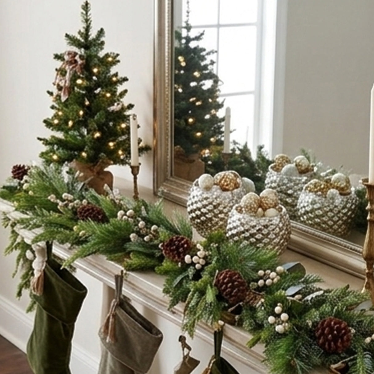 Inspired by Nature Garland, 6 Foot Decorative Christmas Garland
