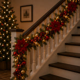 Pre-Lit Decorative Collection Holiday Garland with Clear Lights, 9 Foot (Plug-In)