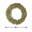 Pre-Lit 48 Inc. Downswept Douglas Fir Christmas Wreath With LED Lights