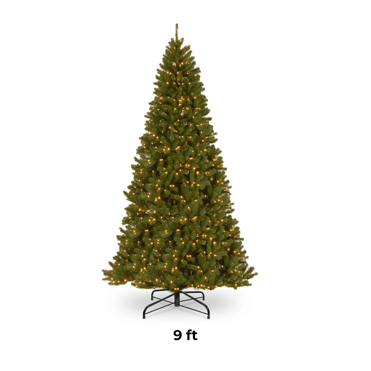 9ft Pre-Lit North Valley Spruce Christmas Tree with Clear Lights