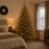 9ft Pre-Lit Fraser Grande Christmas Tree with Dual Color LED Lights