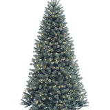 9ft Pre-Lit Blue North Valley Spruce Christmas Tree with Clear Lights
