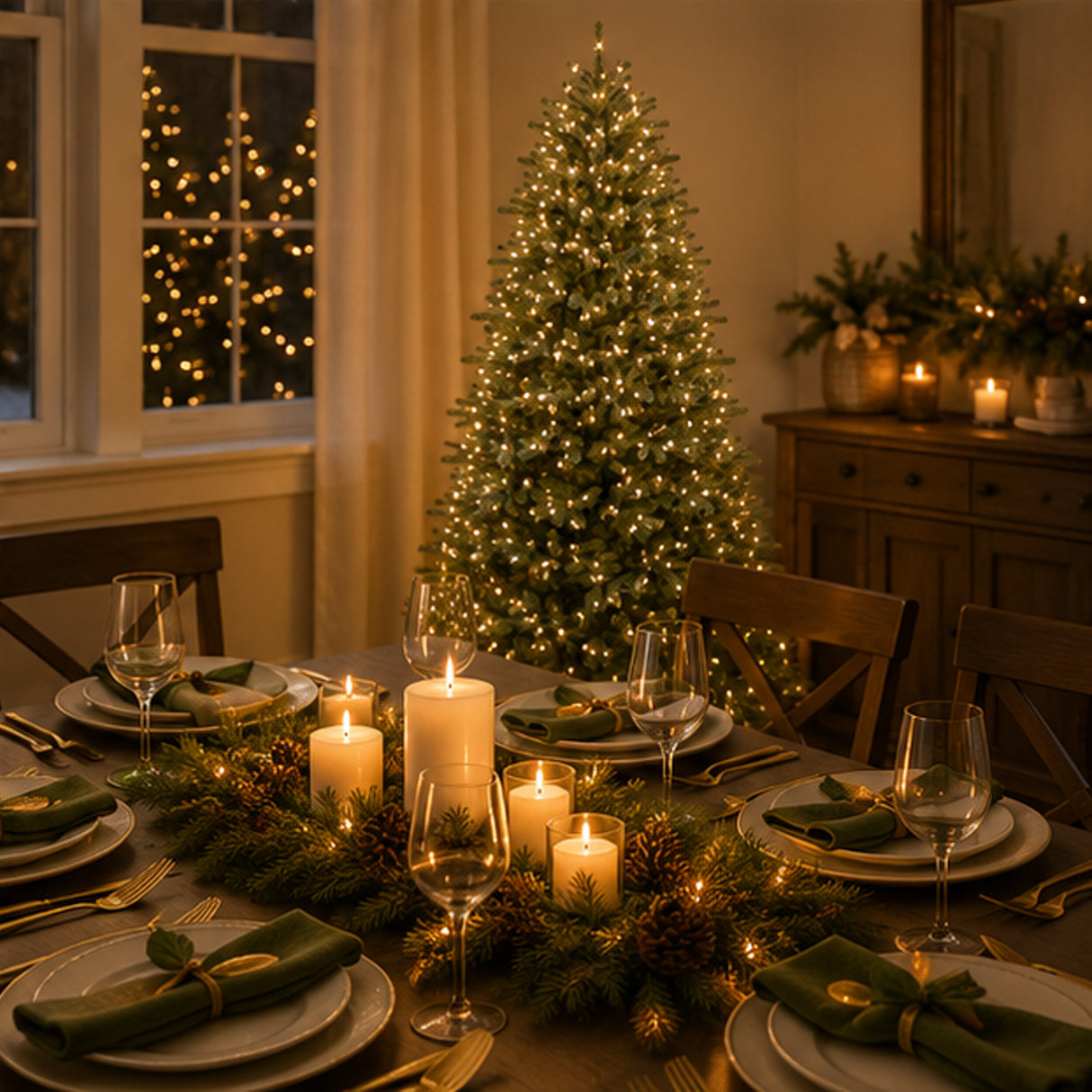 10ft Pre-Lit Jersey Fraser Fir Artificial Christmas Tree with Dual Color LED Lights