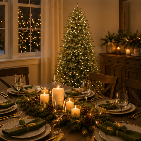 10 ft. Pre-Lit Jersey Fraser Fir Artificial Christmas Tree With LED Lights
