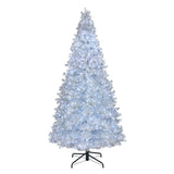 10ft Pre-Lit Crystal Pine Artificial Christmas Tree with RGB LED Lights & Remote Control