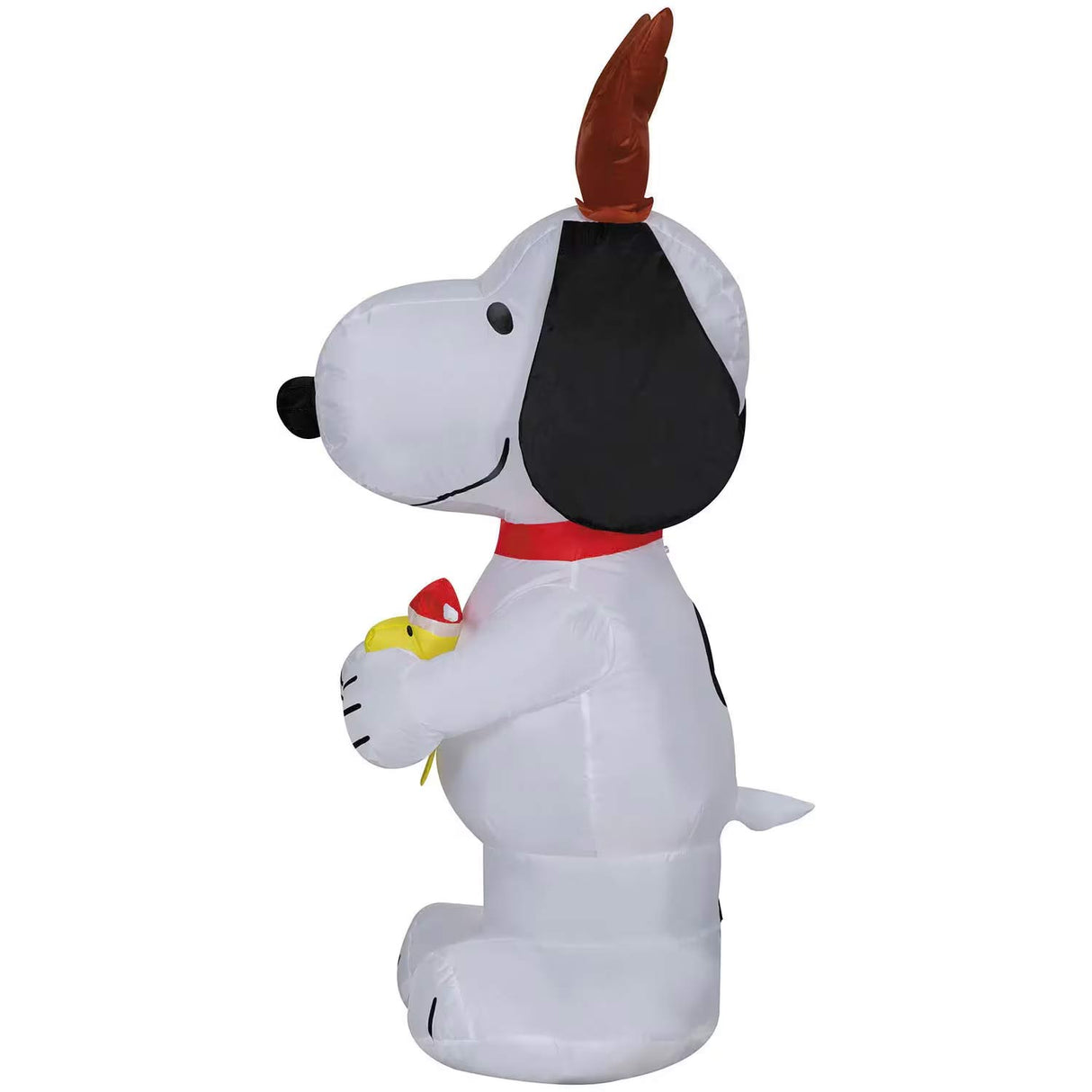 4 Ft. Airblown Inflatable Peanuts Snoopy with Antlers & Woodstock Christmas Yard Decoration