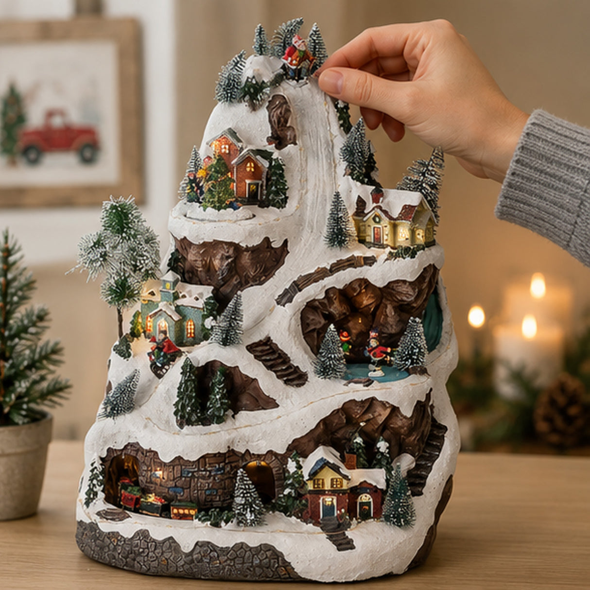 Alpine 18 Inch Musical Lighted Winter Wonderland Holiday Figurine