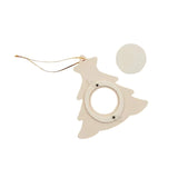 DIY Wooden Christmas Tree Picture Frame Ornaments 12 Pc Set
