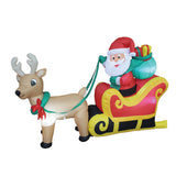 Inflatable Santa on Sleigh 6 Ft Outdoor Christmas Decoration