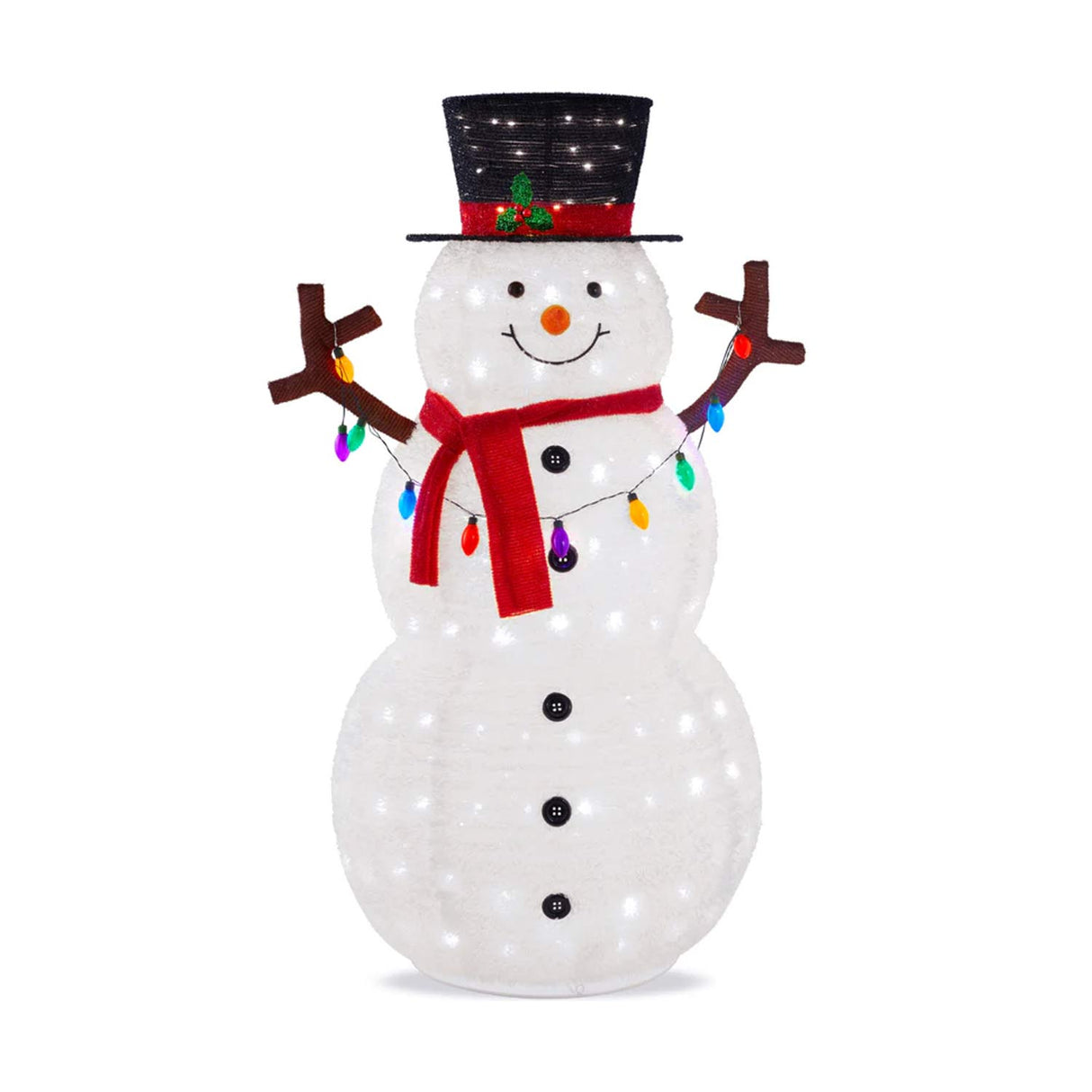 Lighted Pop-Up Snowman Outdoor Christmas Decoration with LED Lights