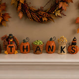 “Give Thanks” Thanksgiving Blocks Fall Decoration Set (6 Pc)