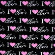 Cotton Knit I Heart Elvis Black Print
